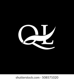 White QL Swoosh Logo Vector