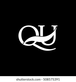 White QU Swoosh Logo Vector