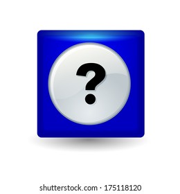 White question mark on blue button