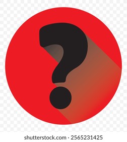 White Question Mark on transparent Background with Skeptical Expression. eps 10.