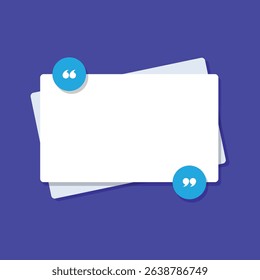 White Quote Card Design on Blue Background