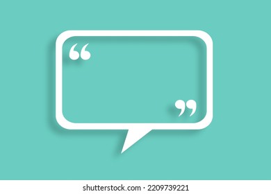 white quote in frame on blue background For customer reviews and product testimonials, report, presentation