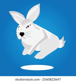 white rabbit bunny unique vector illustration design clean and unique latest