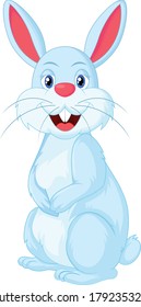 White Rabbit Cartoon vector art and illustration