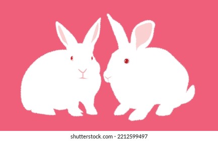 White Rabbit. cartoon rabbit vector Icon. Isolated cartoon icon set.Vector Rabbit illustration on isolated background.