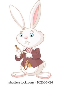 White Rabbit looking at pocket watch