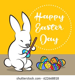 White rabbit paint EASTER EGG