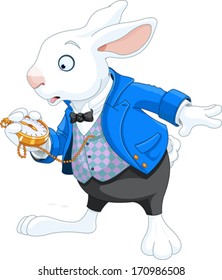 White Rabbit with pocket watch