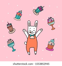 white rabbit rejoice at sweets