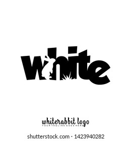 White Rabbit-Negative Space Logo Design