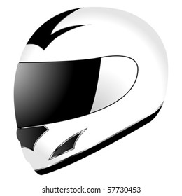 White race helmet isolated over blank background