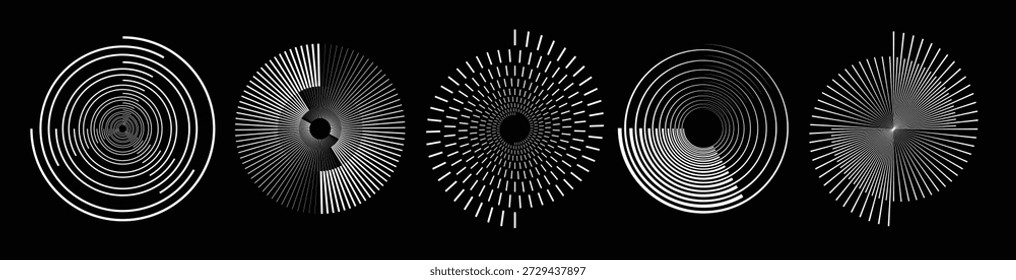 padrão espiral radial branco definir velocidade de giro circular