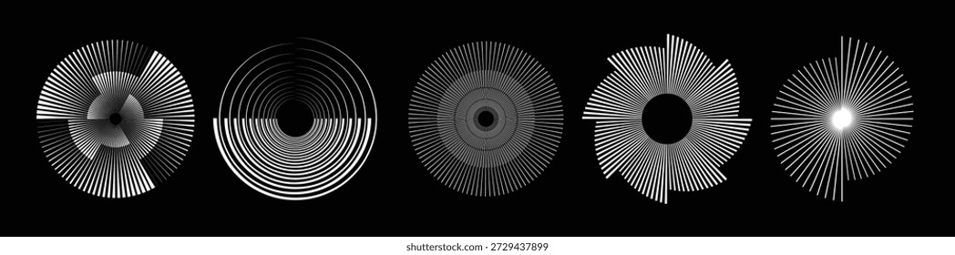 padrão espiral radial branco definir velocidade de giro circular