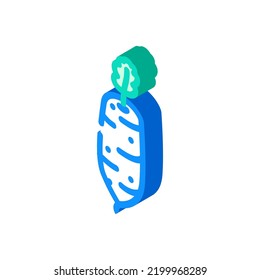 white radish isometric icon vector. white radish sign. isolated symbol illustration
