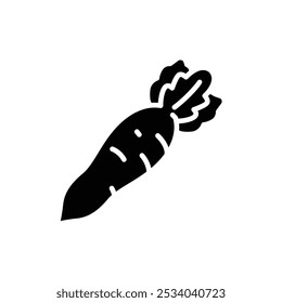 white radish solid icon vector design good for web or mobile app