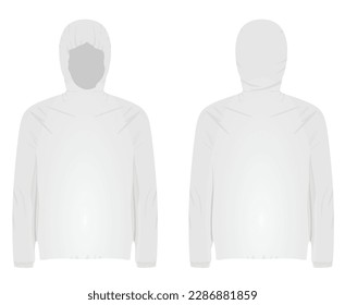 White rain coat. vector illustration