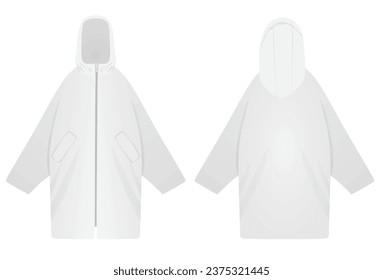 White rain coat. vector illustration