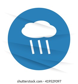 White Rain icon label on wrinkled paper