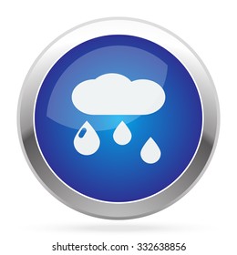 White Rain icon on blue web app button
