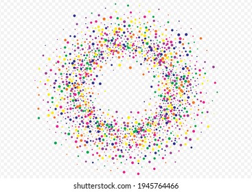 White Rain Vector Transparent Background. Celebration Dot Invitation. Christmas Round Design. Yellow Circle Happy Backdrop.