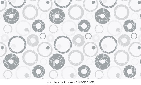 White Random Scattered Circles Pattern Vector Graphic