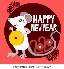 White rat Chinese new year 2020