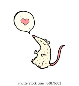 white rat in love