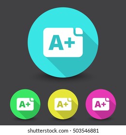 White Rating icon in different colors set