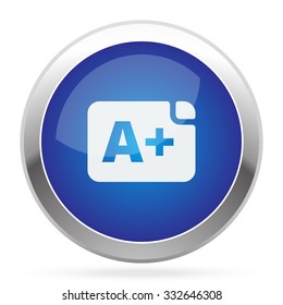 White Rating icon on blue web app button
