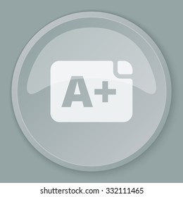 White Rating icon on grey web button