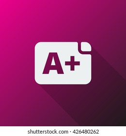 White Rating icon on pink background