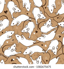 White rats for seamless desing