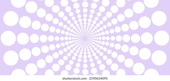 White rays from dots in the purple background