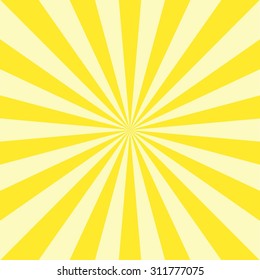 White rays on yellow background. Vector. Background. Illustration. EPS10