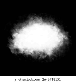 White realistic 3D vector isolated cloud on the transparent background.Vector set. Set of vector clouds, fog or smoke on an isolated transparent background. Cloud, smoke, fog png. Vector illustration.