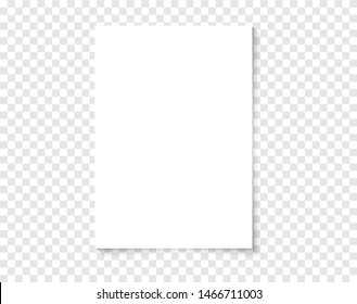 Blank Mockup Shadow On Transparent Background Stock Vector (Royalty ...