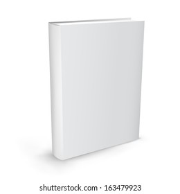 The white realistic book isolated on the white background