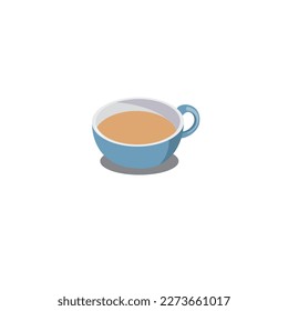 Café blanco realista y taza de té con humo aislado en un fondo transparente. 