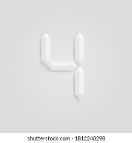 Carácter digital realista blanco con sombras, ilustración vectorial
