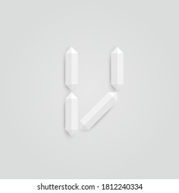 Carácter digital realista blanco con sombras, ilustración vectorial