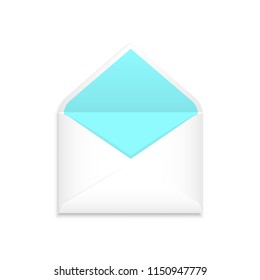 White realistic envelope mock up set