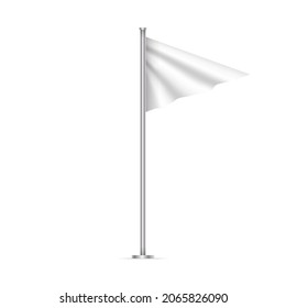 Ilustración del vector de bandera realista blanca