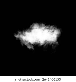 White realistic isolated steam or cloud on transparent background. Cloud, nature sky or food smoke symbol. Weather element or pattern art. Cloud texture, fire smoke wave, foggy nature. Cloud png