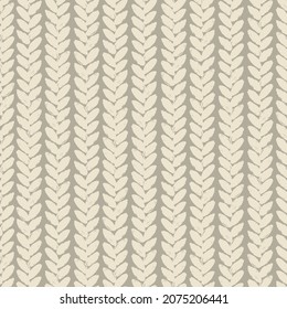 White realistic knit texture vector seamless pattern. Seamless knitted background.