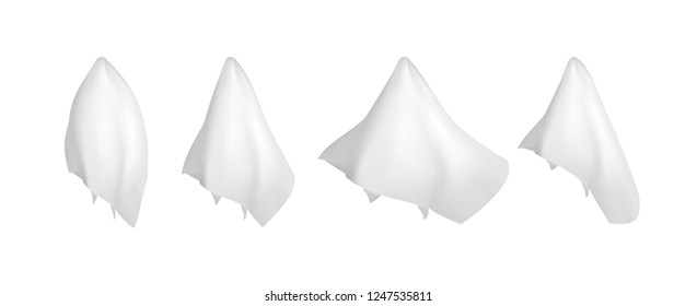 White realistic lightweight fabric.