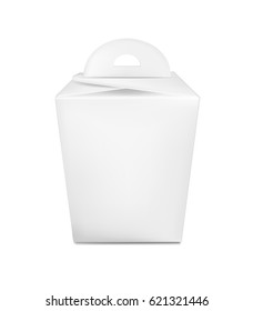 White Realistic paper packaging  for sweets and gifts.
