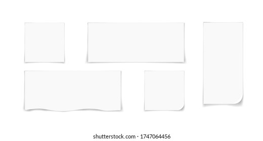 White realistic paper page. Vector illustration .