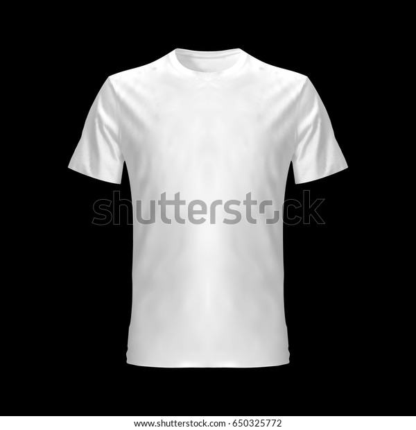 White Realistic Tshirt On Black Background Stock Vector (Royalty Free ...