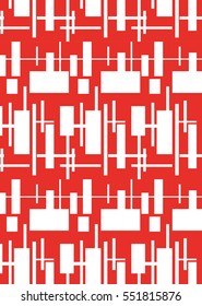 white rectangle abstract illustration geometric figures