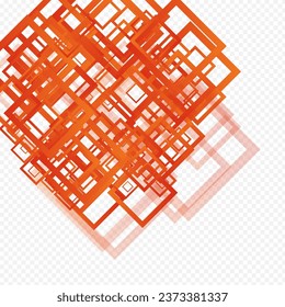 White Rectangle Abstract Vector Transparent Background. Geometry Square Wallpaper. Light Minimal Frame. Grey Style Template.